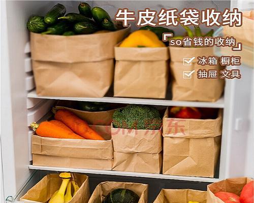 以冰箱收纳纸袋的巧妙方法（创意收纳）