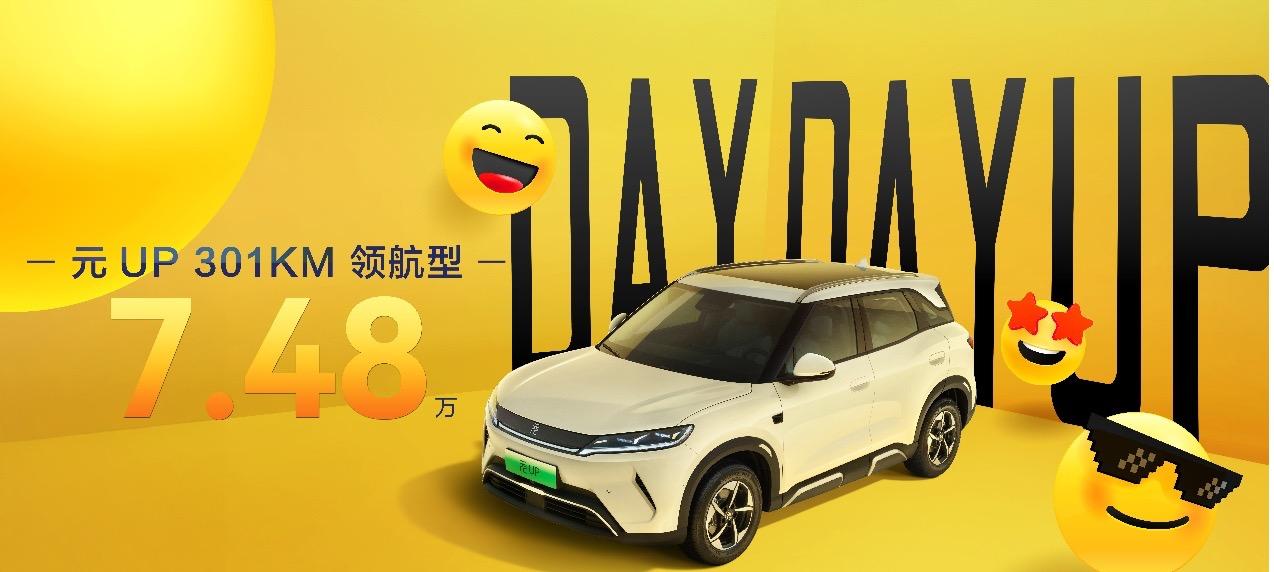 卖出 150 万后，比亚迪元 UP 再推入门型，7.48 万！